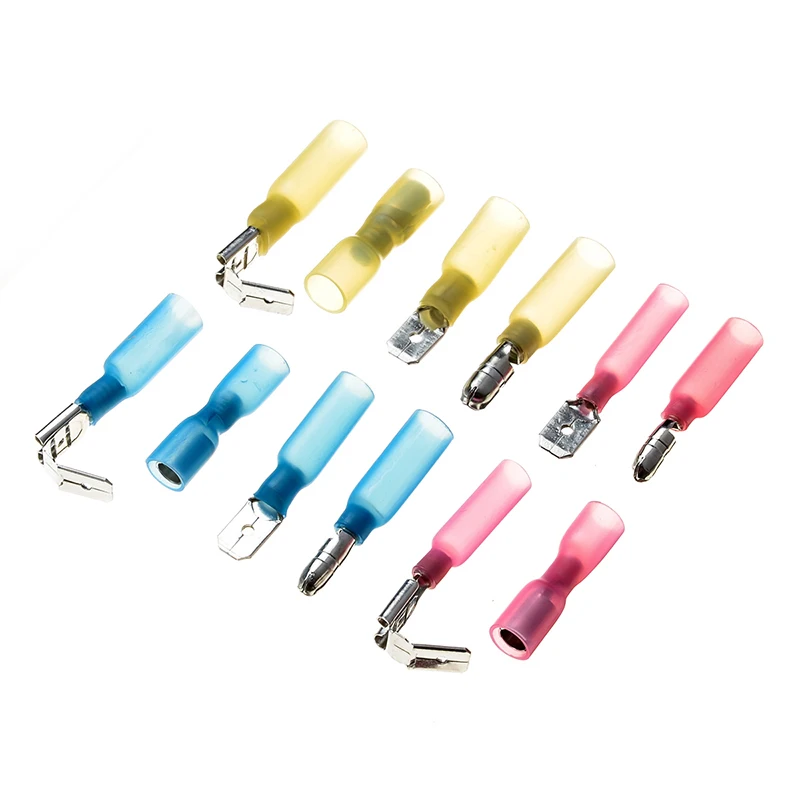 100pcs Assorted Box Insulated Heat Shrink Terminals Kit Cable Wire