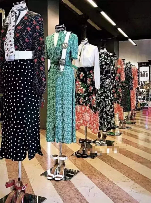 النساء اللباس 2019 الخريف المبكر جديد الأخضر ديزي طباعة ميدي اللباس