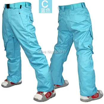 

Mens blue ski trousers male skateboarding skiing pants men gray padded snow pants ski slacks waterproof 10K warm ski jupon