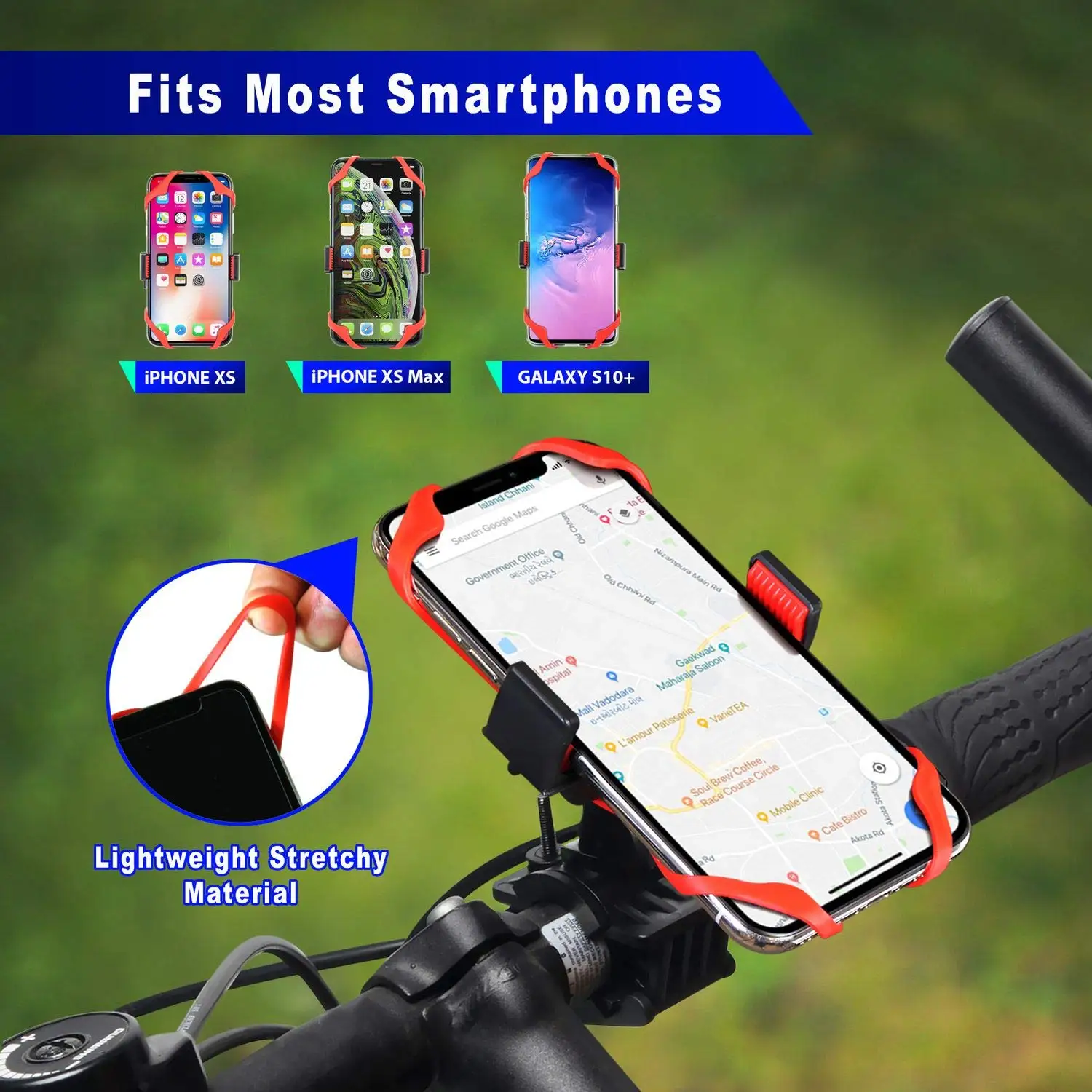 mobile phone stand for desk Universal Bike Bicycle Mobile Phone Holder Anti-Slip Motorcycle Handlebar Mount for iPhone X Xs Max Samsung Huawei Xiaomi Redmi mobile phone holder for car