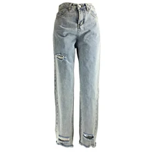 women's jeans mujer high waist skinny jeans Street Ankle Pants plus size jeans for women Ripped Trousers Denim Jeans distressing ankle jeans