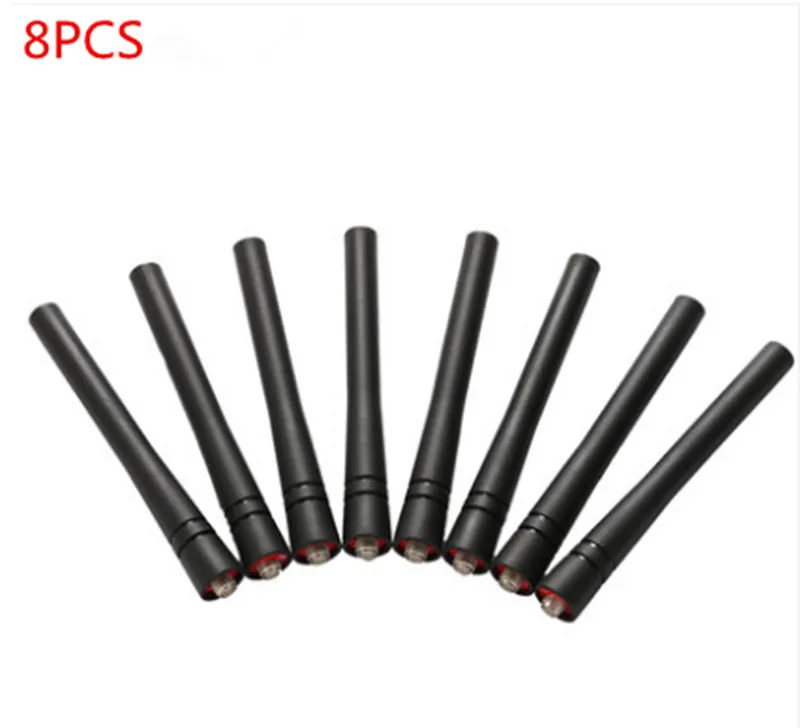 

8PCS Rubber Interphone Antenna U SMA-M Tie-rod Antenna for baofeng UV5R UV82 UV82 radios