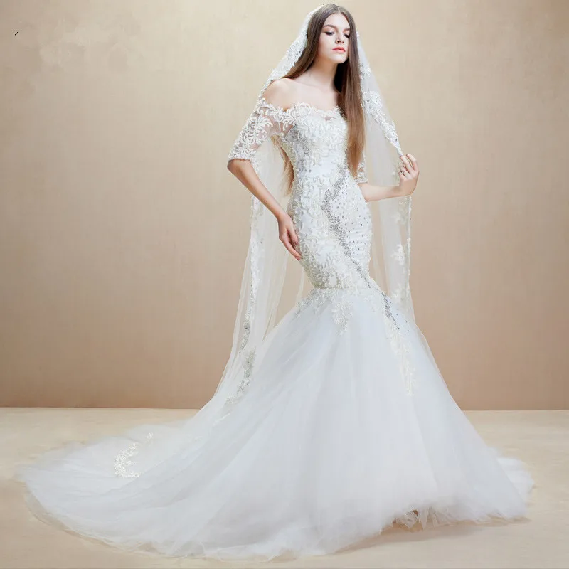 MZYW0048 off shoulder half sleeve heavy beaded dresses ...