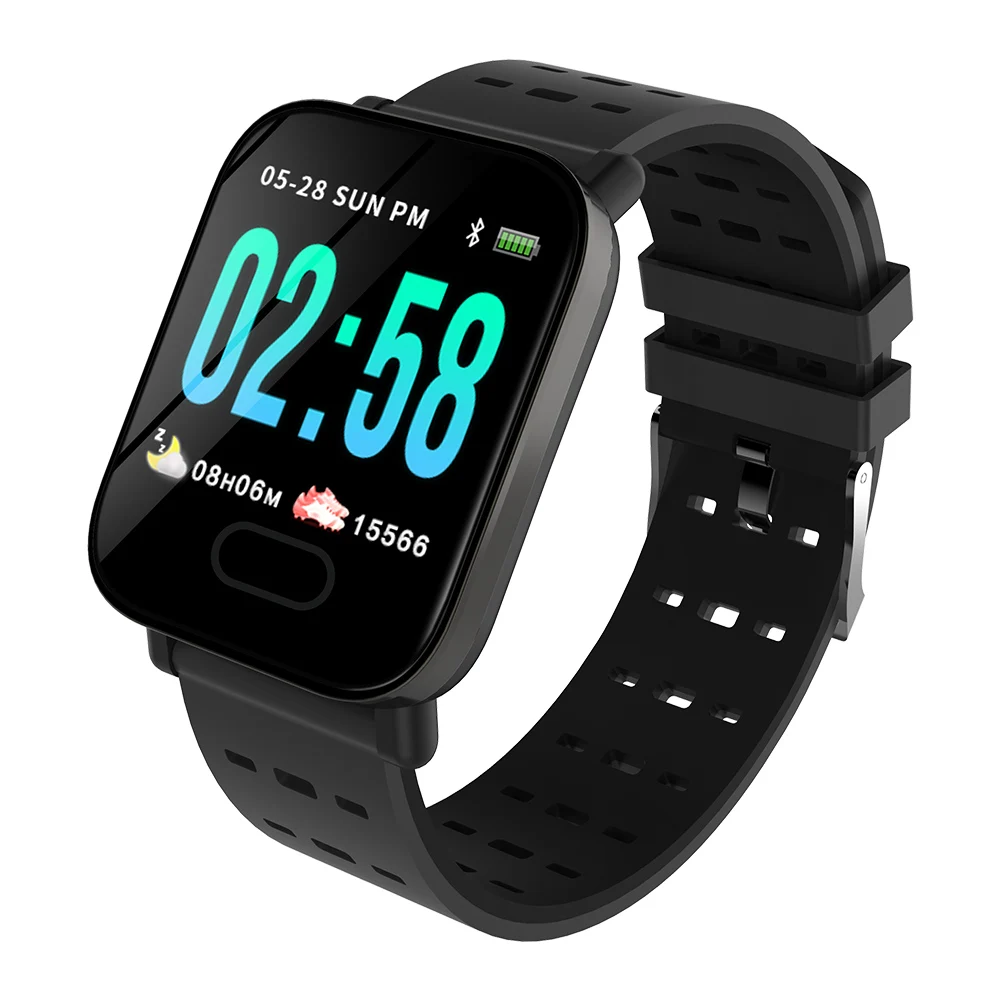 

Men Women Smart Watch Bluetooth Sleep Monitering Sedentary Reminder Silicone Strap IJS998