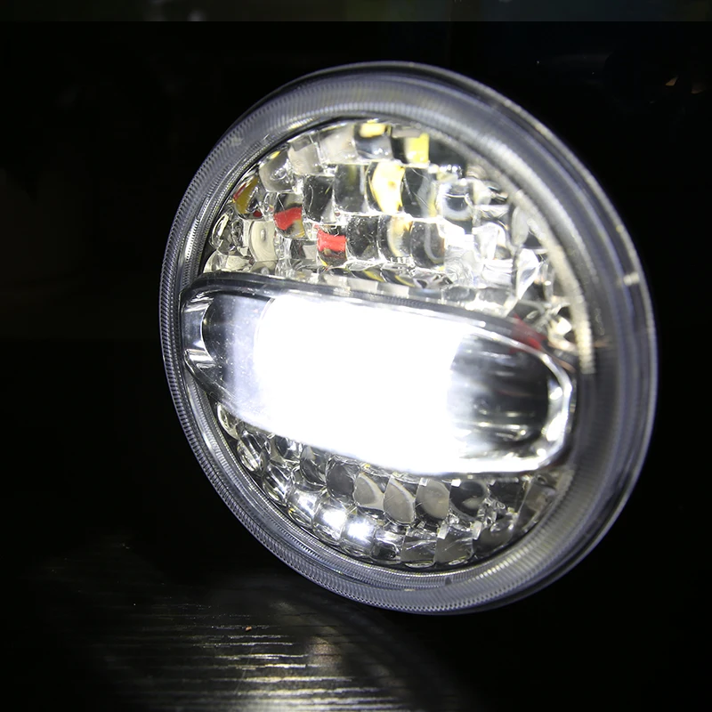 NEW 7 Inch LED Headlight H4 Hi-Lo Beam Lights With Halo Angel Eyes For Lada 4x4 urban Niva Jeep JK Land rover defender Hummer未标题-7