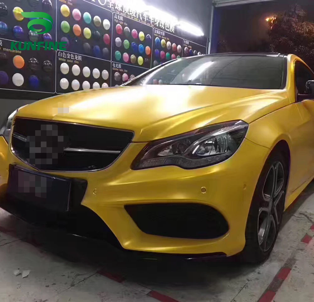 Car Vinyl film Body Sticker Car sticker Electro-optic yellow (6)