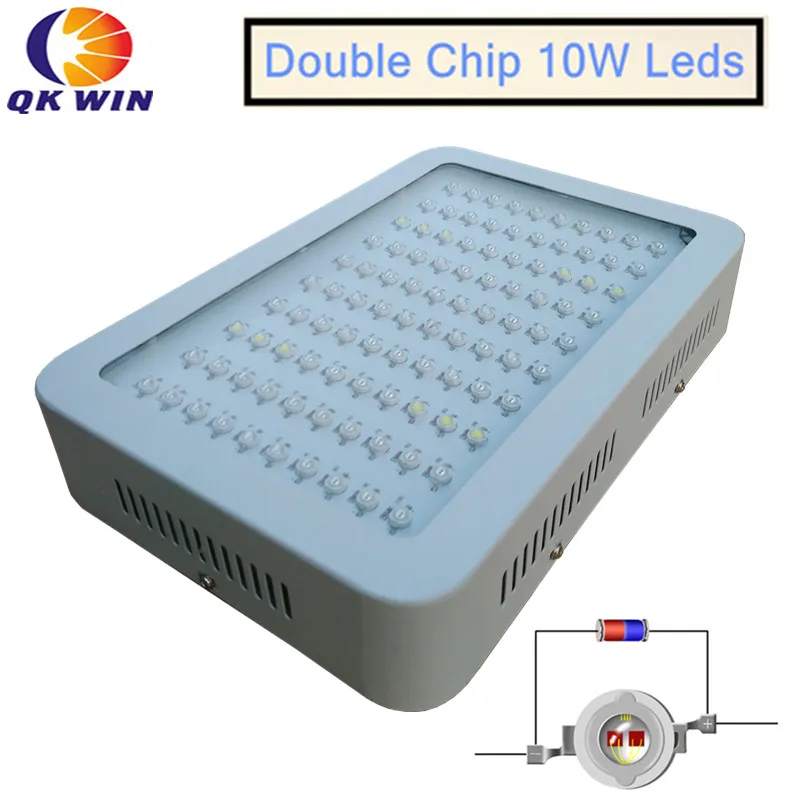 

Russia and France dropshipping double chip 1000W LED Grow Light 100x10W Full Spectrum 410-730nm For Indoor plants growand Flower