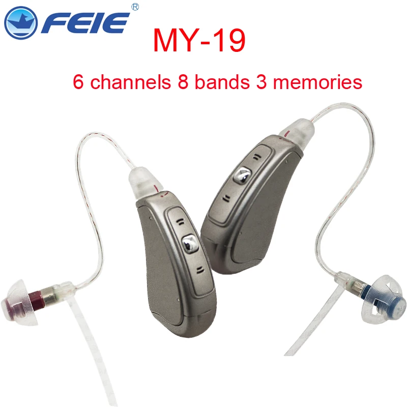 

Intelligent Digital Hearing Aid 6 Channels 8 Bands Listening Machine Cheap Ear Care Instrument Tools Max Output MY-19
