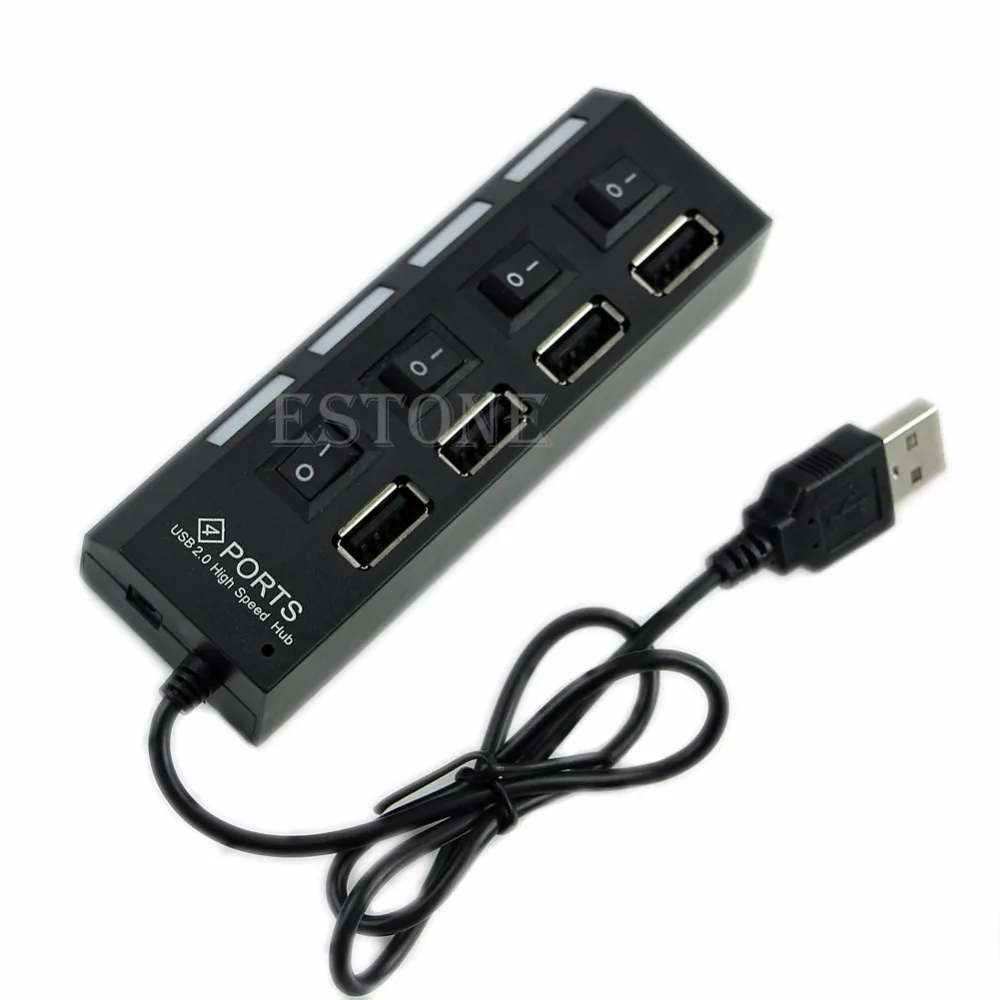 Высокоскоростной внешний многопортовый концентратор с 4 портами USB 2 0 и