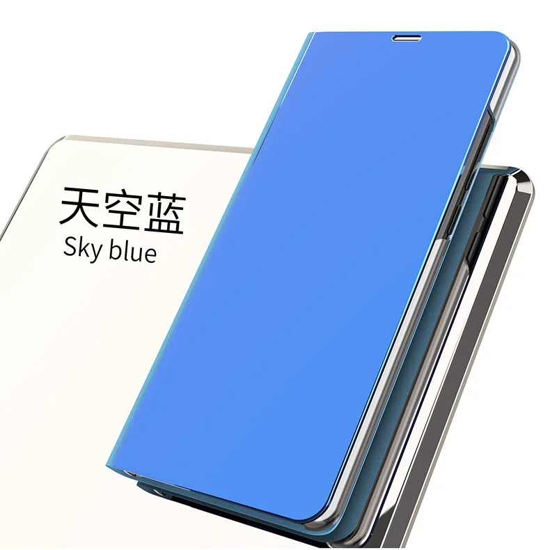 Для Samsung Galaxy J8 (2018)/J7 Duo чехол тонкий модный зеркальный откидной кожаный с