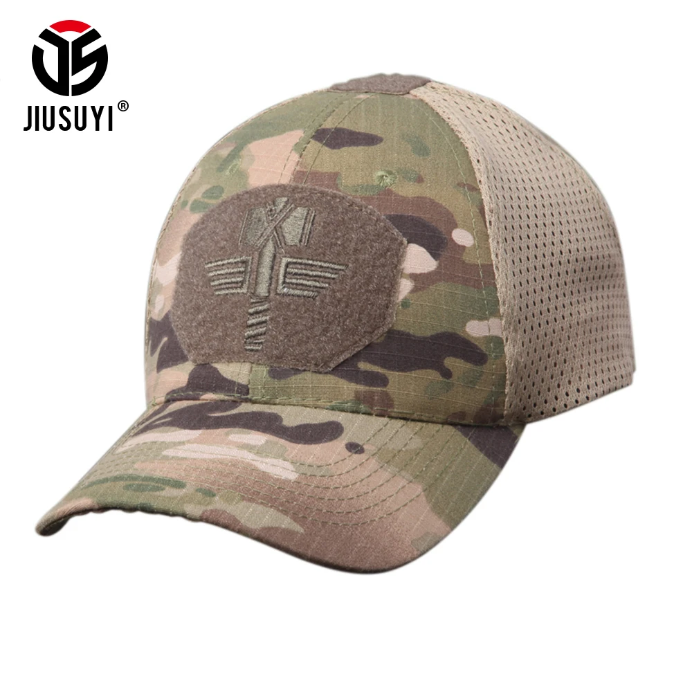 

Multicam Baseball Bones Cap Hats Breathable Camouflage Tactical Army Hip Hop Snapback Adjustable Sun UV Protection For men women