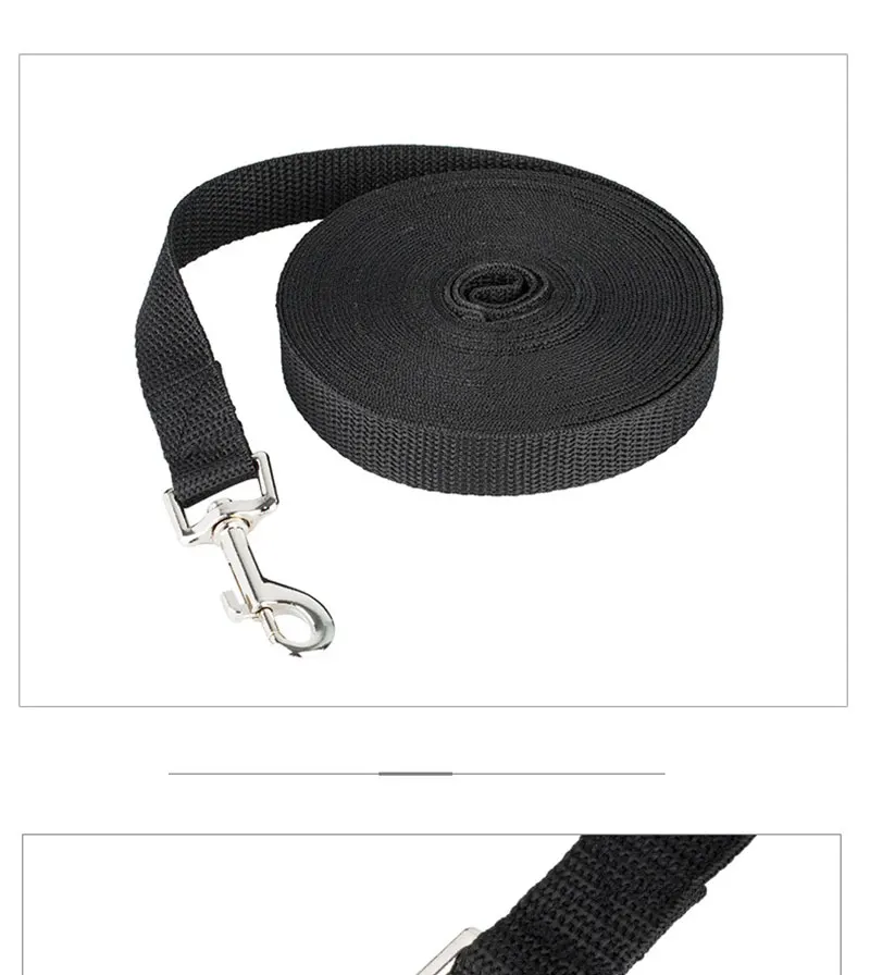 1.5 1.8 3 6 10 15 20 30 50M Solid Dog Leash For Large Dogs Pet Puppy Walking Training Lead Rope Big Dog Nylon Rope Long Leashes