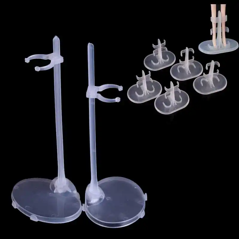 

3stylesTransparent Clear Color Dolls Toy 5Pcs/lot Stand Support for Dolls Girls Prop Up Mannequin Model Display Holder Kids Toys