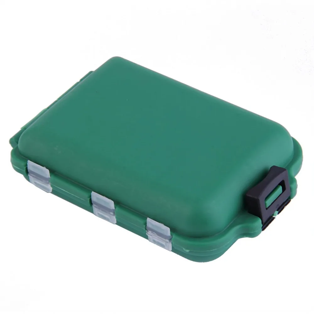Delicate Army Green Plastic Fishing Tackle Boxes Hook Compartments