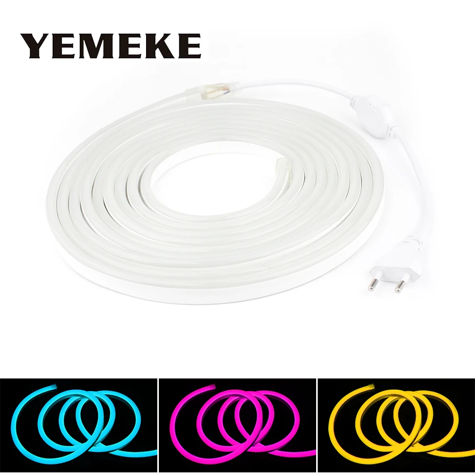 

LED Strip Light AC 220V SMD 2835 120LEDs/M Ip68 Waterproof Led Neon Light RGB Led Tape Lighting String For Home Decoration