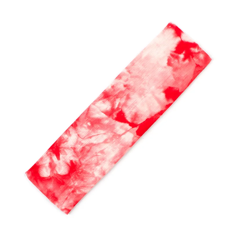 ladies headbands for short hair Geebro Women's Tie Dye Elastic Headband Summer Cotton Soft Stretch Turban Headband For Girls Flat Hair Bands Hair Accessory crocodile hair clips Hair Accessories