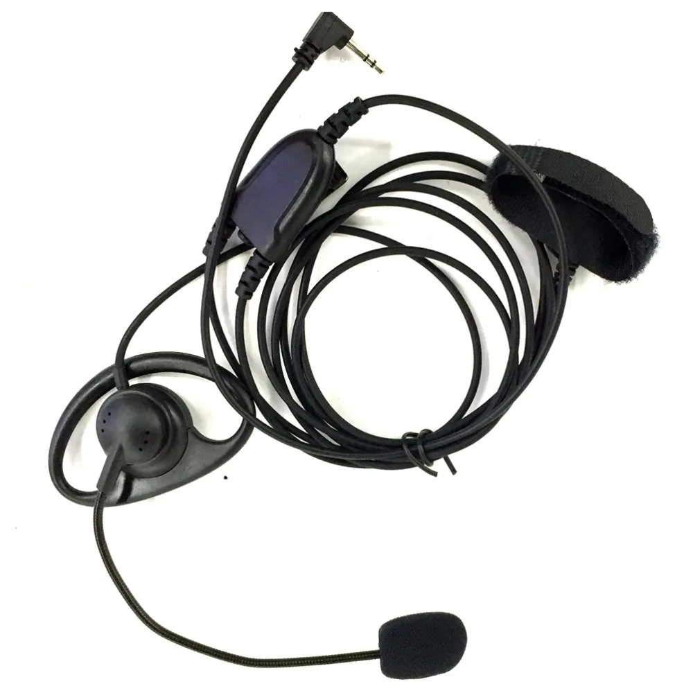 2.5mm 1Pin New D Shape PTT Earpiece Headset with boom Mic PTT for