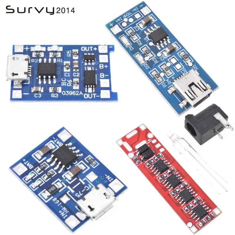 Мини USB / MICRO TP4056 TC4056 1A Lipo зарядное устройство Модуль литиевая батарея DIY
