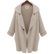 Fashion Loose Solid Color Bat Sleeve V-neck Knitted Cardigan Sweater Women Autumn Winter Long Shawl Coat Fashion Loose Solid Color Bat Sleeve V-neck Knitted Cardigan Sweater Women Autumn Winter Long Shawl Coat