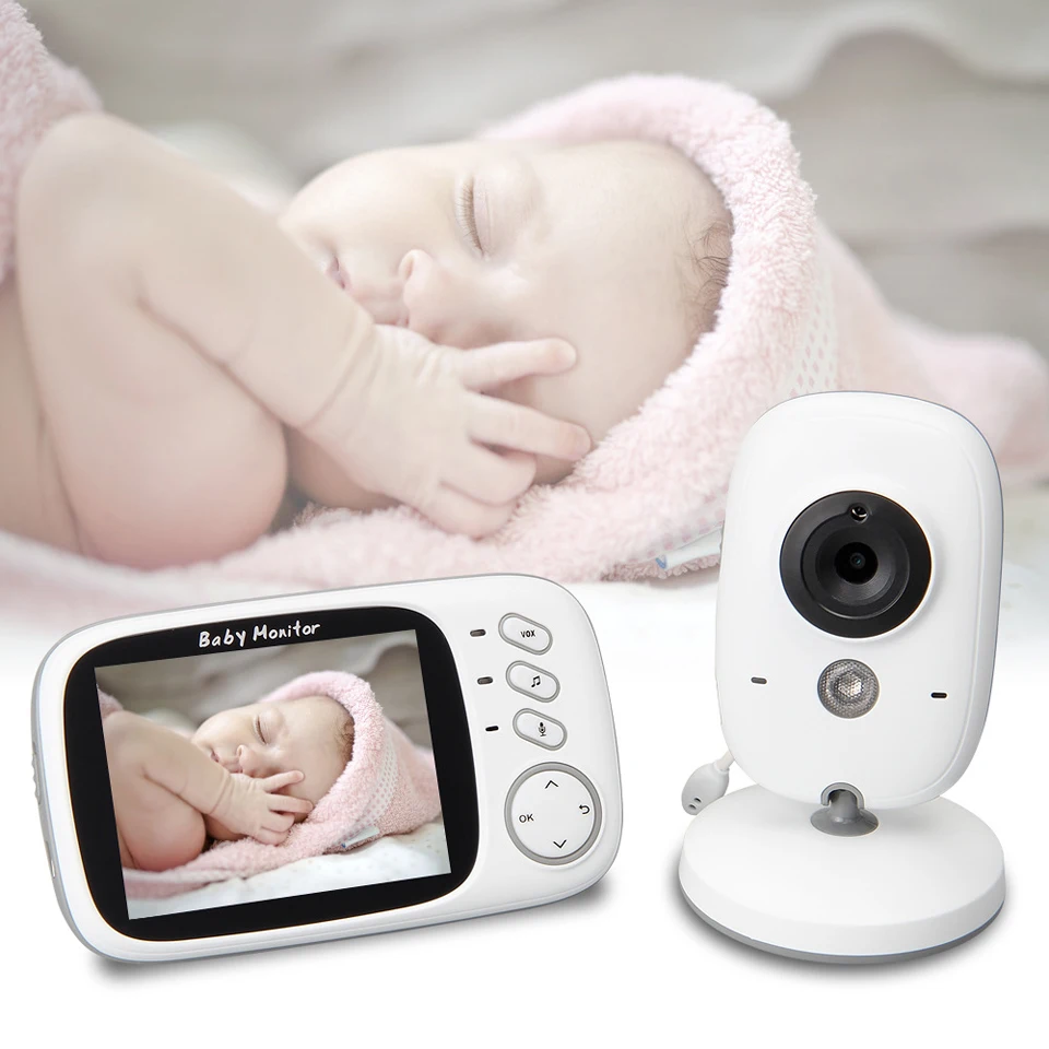 

Wireless Video Baby Monitor 3.5" LCD Screen Wifi Night Vision Temperature Detection, 2-Way Talk Sleeping Baby Security Camera