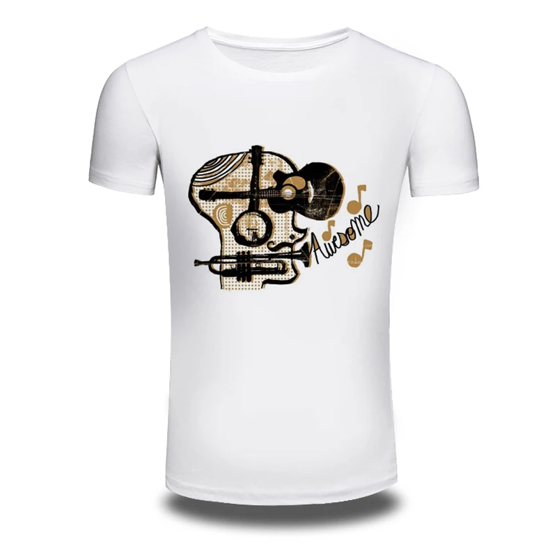 DY 85 Punk Music Style 3D Printer font b Mens b font T font b shirts