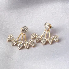 Новые передние и задние серьги ювелирные изделия персонализированные дизайн Европа и США воды серьги с капельками оптом