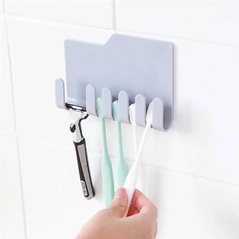 Настенная подставка для зубных щеток, монтируемый держатель, новинка, 1 шт., бритва, санузел, зубная паста, подвесная Многофункциональная подставка для зонта, подставка для бритья