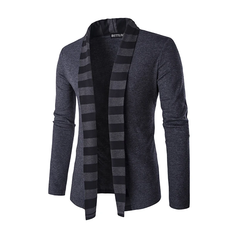 New Fashion Mens Sweaters Stripe Hit Color Sweater Brand