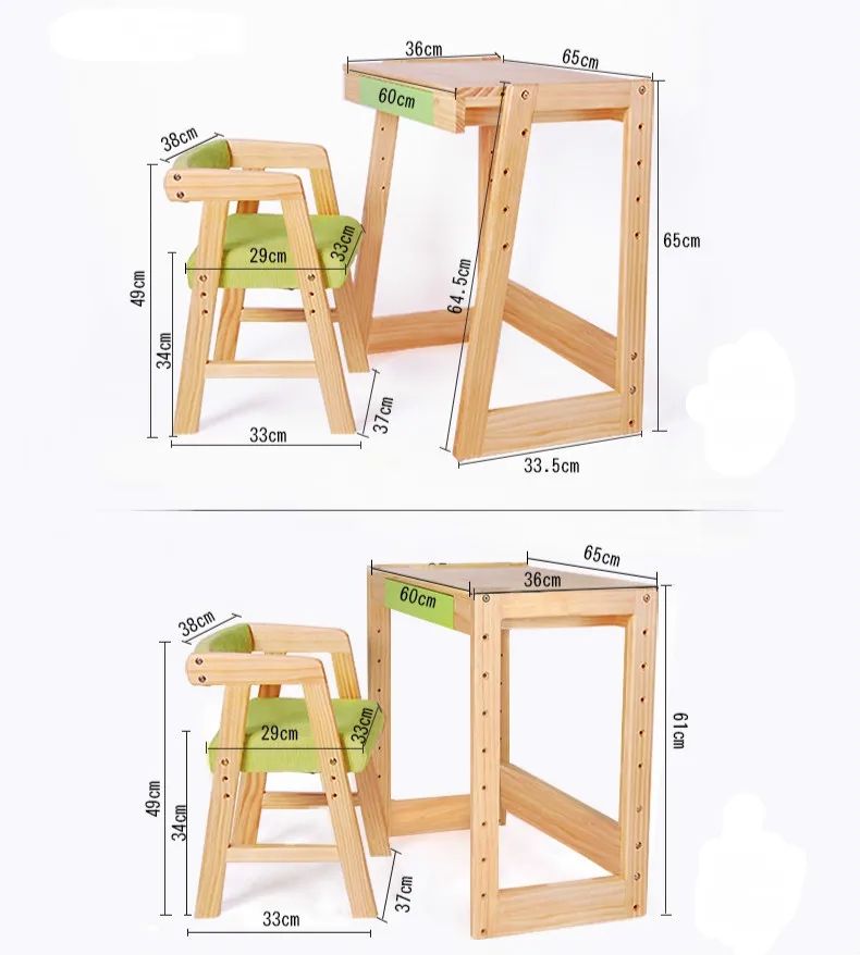 Дети учатся простой современной плотной древесины столы и стулья набор подъемные парты и стулья комбинированный стиль детский стол