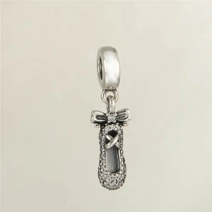 

Cute Hot Dancer Ballet Shoe 925 Sterling Silver Dangle Charm Fit European Pandora Necklace & Bracelets DIY Jewelry LW594