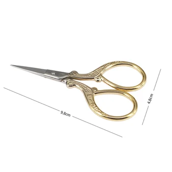 

Fashion Small Scissors Carved Vintage Nail Art Cut Craft Manicure Tool Durable With Pendants Finger Toe Scissors
