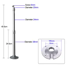 Universal 20-40cm Projector Ceiling Wall Mount Aluminium Bracket 15KG Capacity SD998