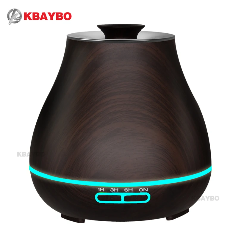 

400ml Aroma Essential Oil Diffuser Ultrasonic Air Humidifier with Wood Grain electric LED Lights aroma diffuser for home