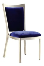 strong upholstered aluminum hotel dining chair LQ-L9101