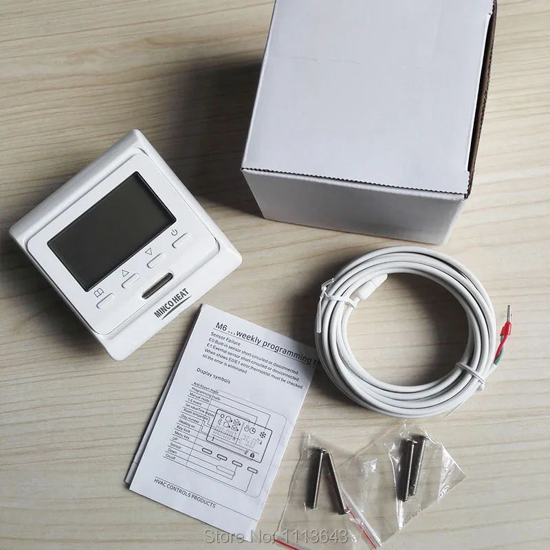 230V ЖК-дисплей дисплей недельный программируемый цифровой контроллер температуры домашние тапочки с вышитым узором в виде оленей цифровой термостат нагрева 16A(3 шт