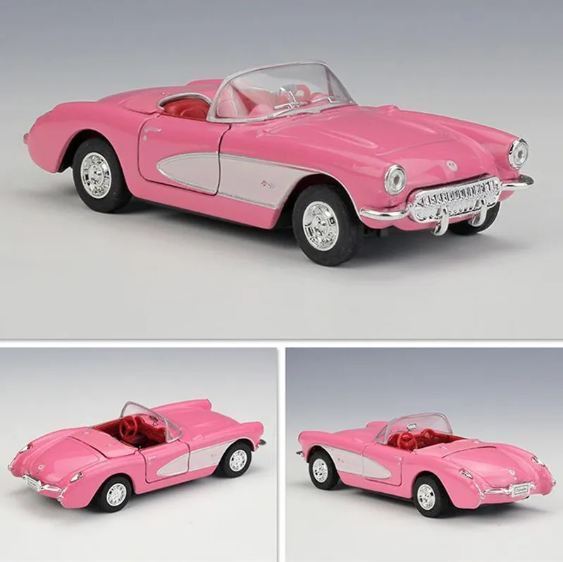 1957 Corvette 1:36 Масштаб литая металлическая модель автомобиля литая металлическая Модель игрушечных транспортных средств коллекция подарок