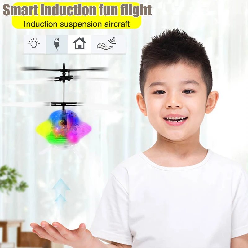 

Helicopter Aircraft Airplane ABS Floating Sensoring Automatic Protection Mini Game Electric Drone Suspension Ball Toy