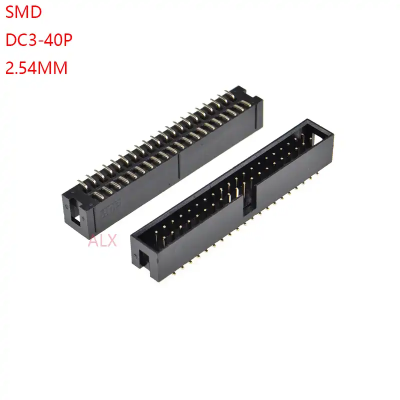 2 Rows Through Hole Straight MC-254-40-00-ST-DIP Pin Header 2.54 mm MULTICOMP PRO Wire-to-Board 40 Contacts