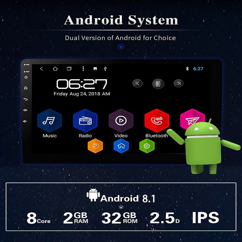 Восьмиядерный 1024*600 Android 8,1 автомобильный DVD gps навигатор плеер Deckless стерео для FORD Focus 2004-2011 радио головное устройство wifi