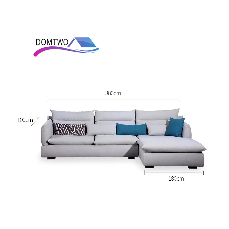 Furniture living room Down Corner custom made modern European style sofa good quality