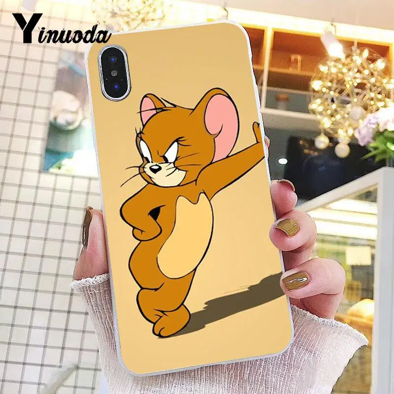 Yinuoda Том и Джерри шаблон мягкий чехол для телефона из ТПУ для iPhone 8 7 6 6S Plus X XS MAX 5 5S SE XR 10 Крышка - Цвет: A11