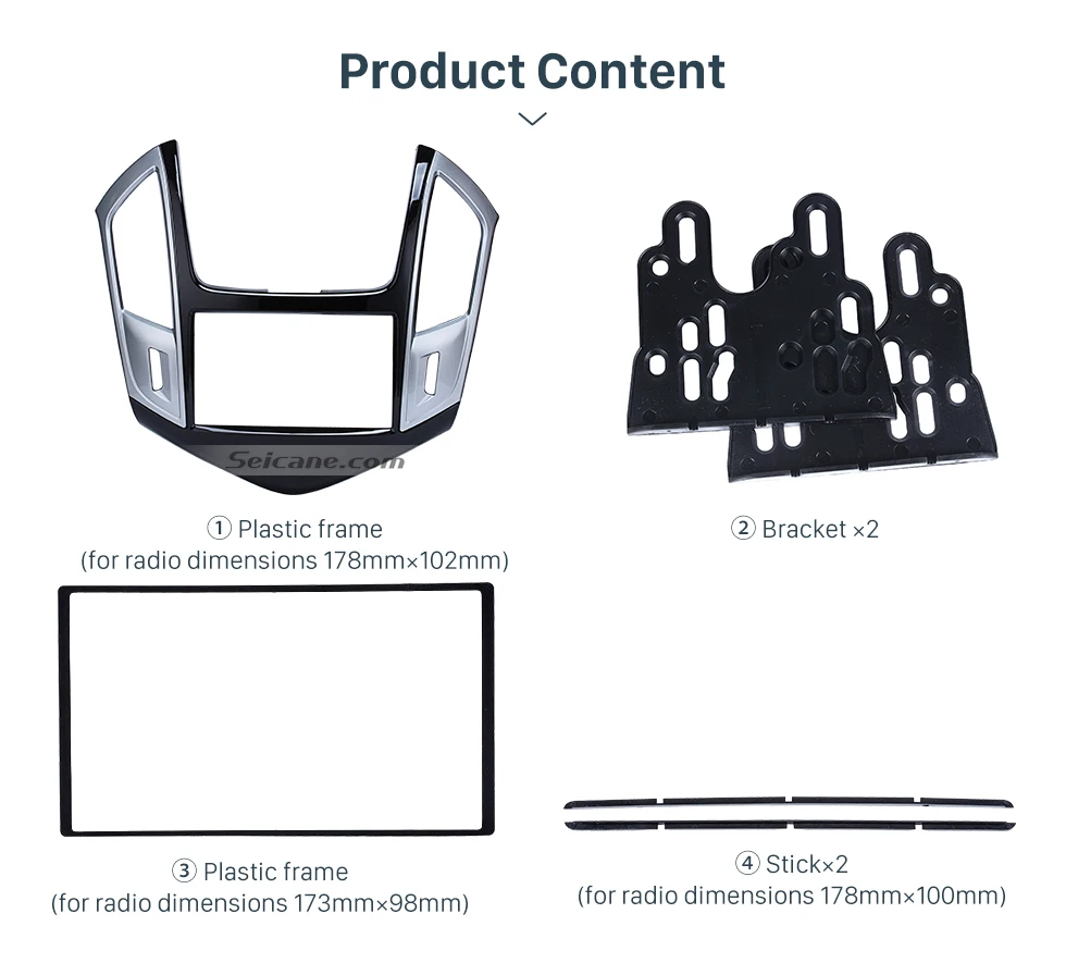 Seicane 2DIN DVD стерео рамка 178*102 мм Автомобильная Радио панель фасции Для Chevrolet Cruze 2013 в тире крепление и установка