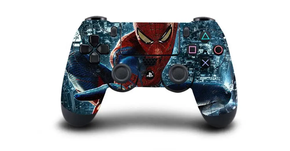 Человек-паук полное покрытие геймпад кожи наклейки для Playstation 4 Dualshock 4 Контроллеры виниловые накладки наклейки Play Station 4 протектор - Цвет: QBTM0016