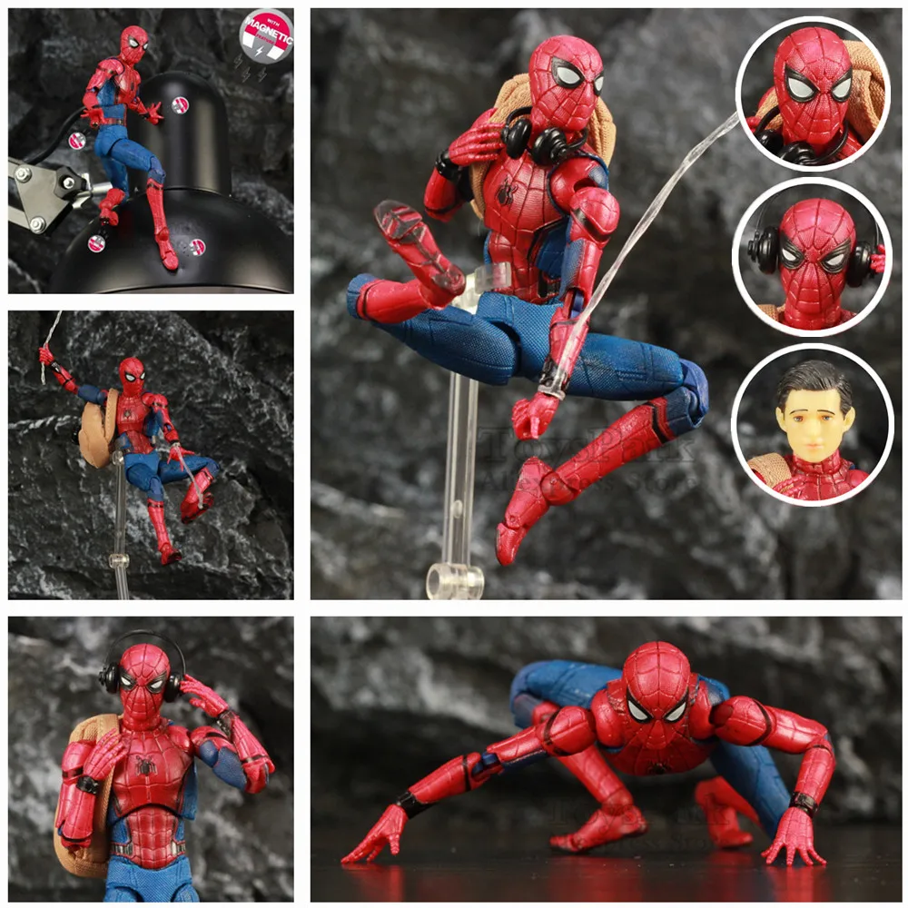 

Marvel Spider Man Tom Holland 6" Action Figure Homecoming Ver Spiderman Legends Far From Home KO's Mafex 047 Medicom Toys Doll