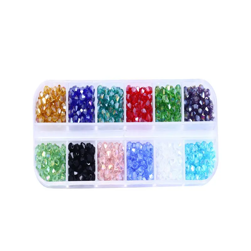 

Jewelry accessories 12 color 4mm octagonal beads crystal beads box loaded DIY fashion jewelry accessories