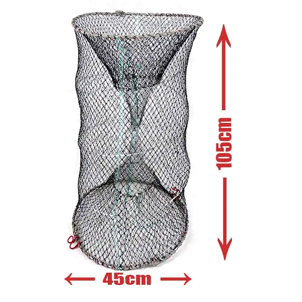 Fishing net crab trap network cages cast nets shrimp nylon netting Automatic Fishing Cage Foldable Trap Cast Net Folding - Цвет: 45105