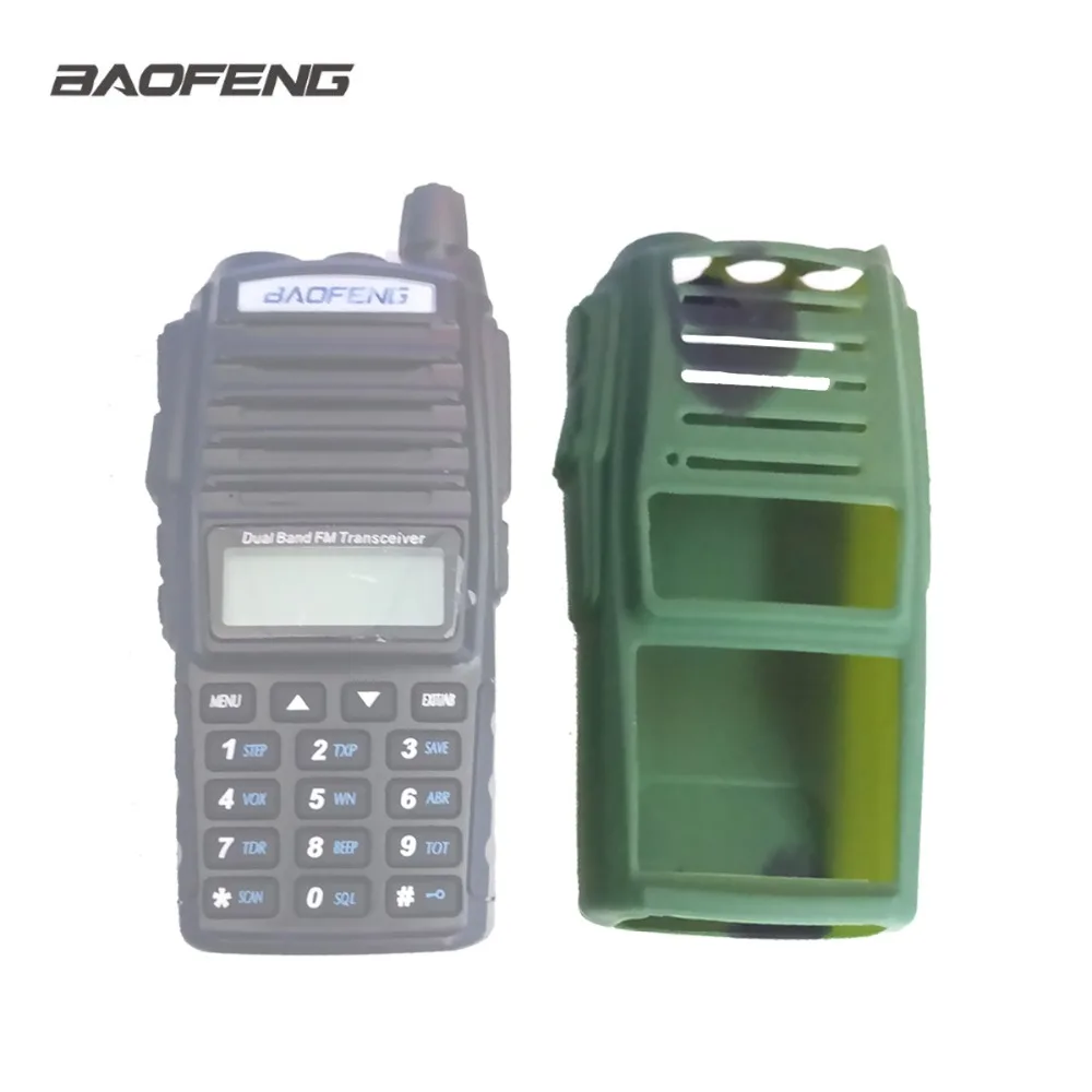 Baofeng UV 82 walkie talkie caso de borracha uv82 camuflagem silicone capa resistente ao desgaste dustproof baofeng rádio camo proteger caso|Acessórios e Peças para Walkie-Talkie| -