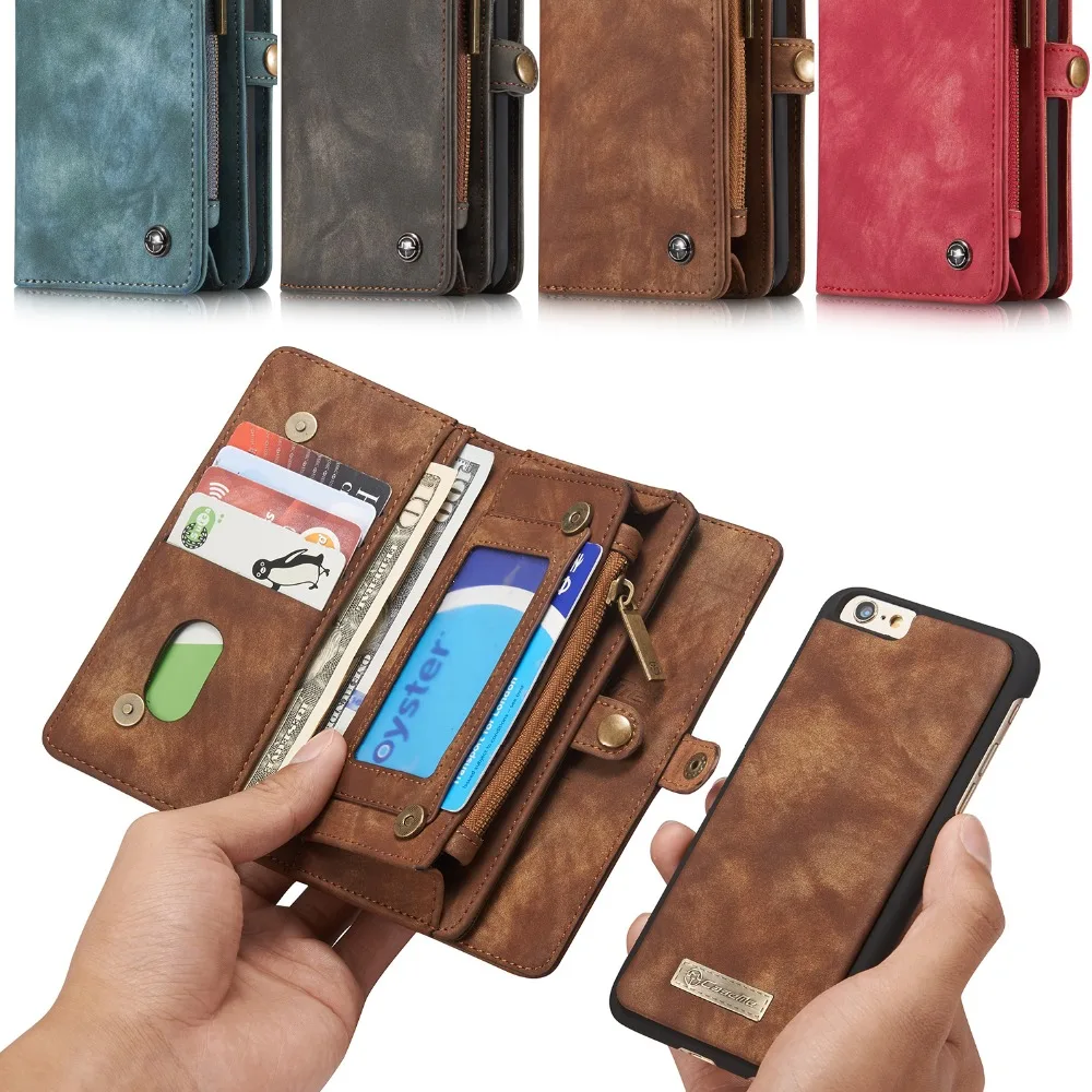 For Apple iPhone 6 Bussiness Leather Case Genuine Leather Flip Wallet