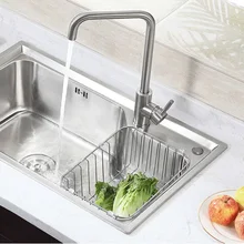 Однотанковая SUS304 кухонная раковина из нержавеющей стали интегрированные уплотненные раковины один слот Размер еды одна чаша с краном