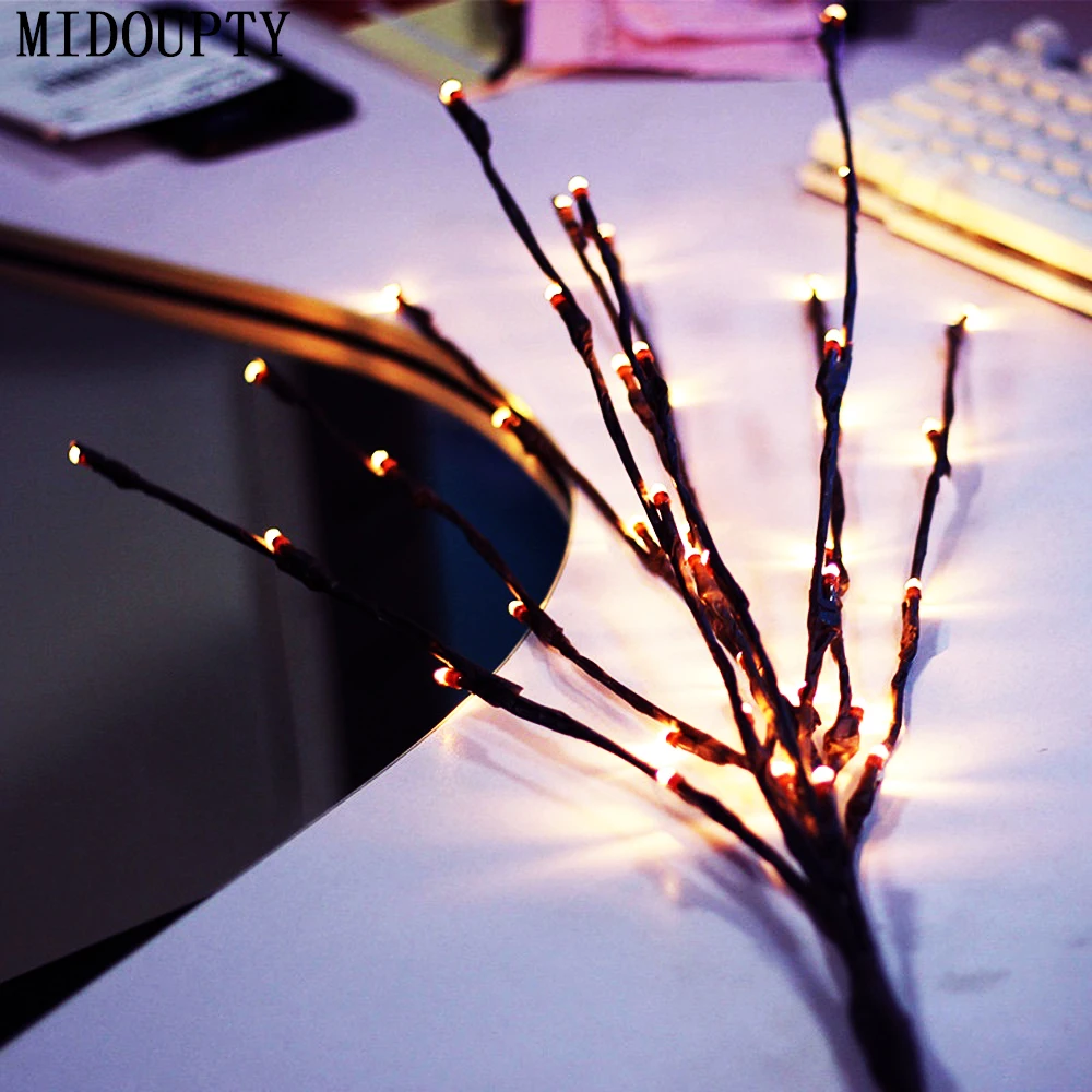 

MIDOUPTY Willow Branch Light Floral Lights Christmas Decorations for Home Christmas Tree Light Navidad Xmas 2018 New Year 2019